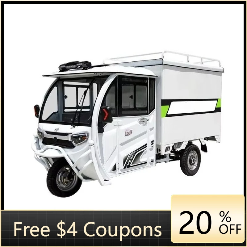 

yzhgbKEYU 800W Low Speed Closed Electric Tricycle Short Distance Delivery Vehicle for Express Service