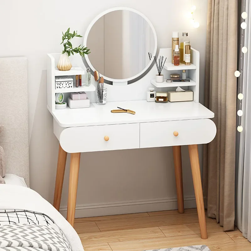 Wooden Chest Of Drawers Dressing Table Storage Mirror Charm Classic Dressing Table Bedroom Luxury Tocador Dressing Room System image 2