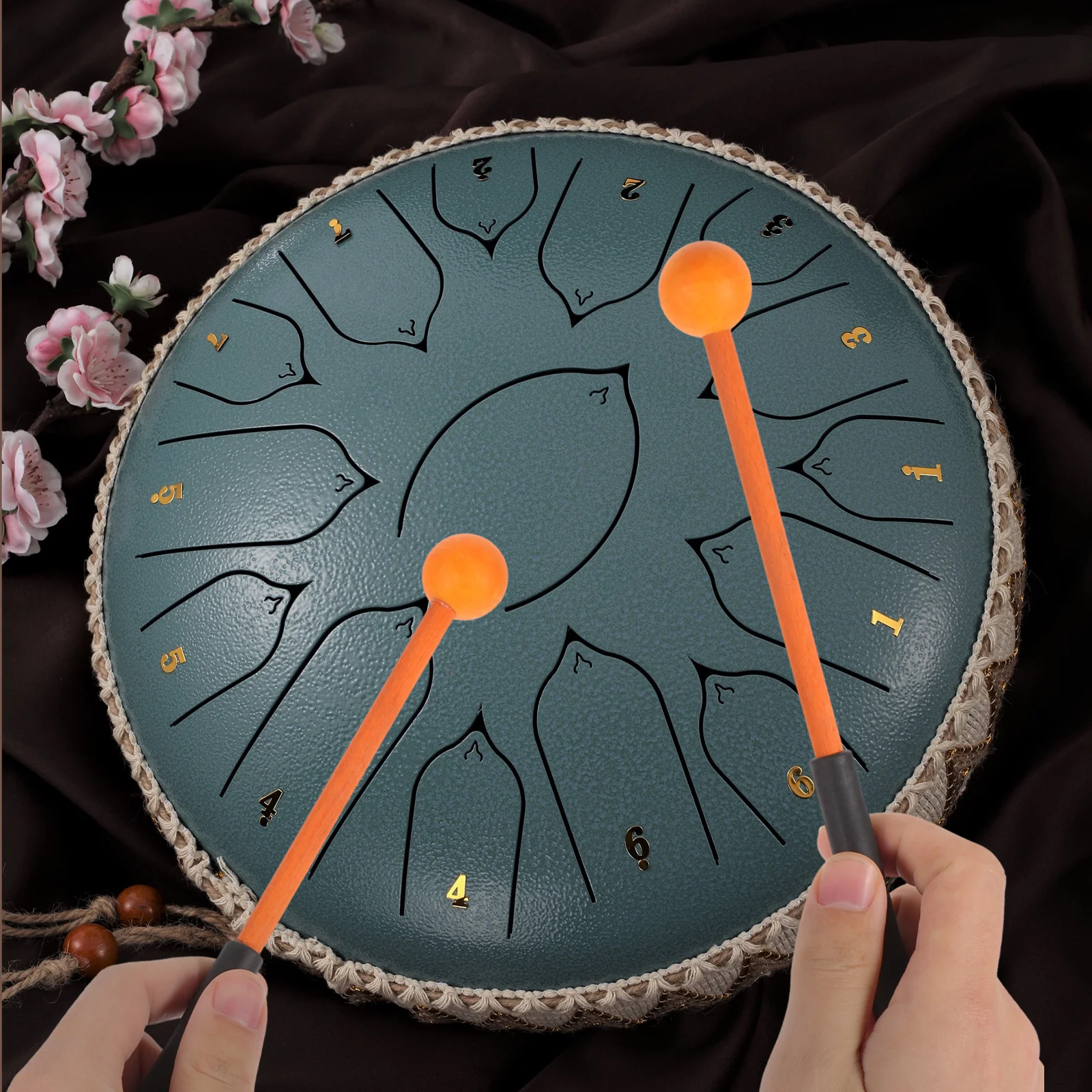 

1Pair Wooden Handle Marimba Mallets Rubber Head Xylophone Glockenspiel Percussion Instruments Durable Visually Appealing