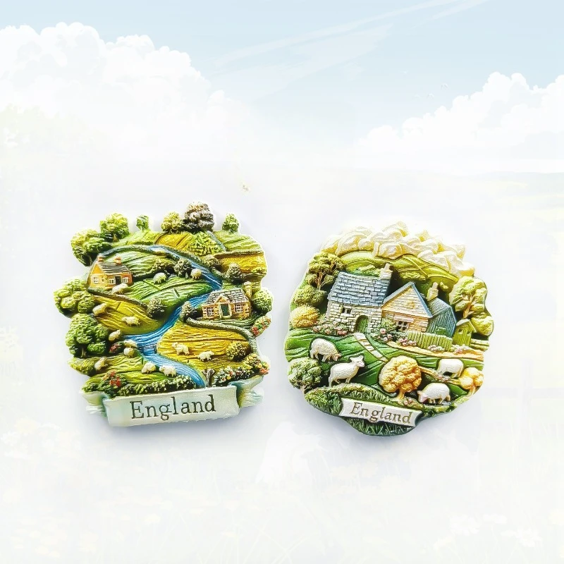 English Refrigerator Stickers Souvenirs with High Aesthetic Value Souvenirs Magnetic Stickers Commemorative Home Decorations