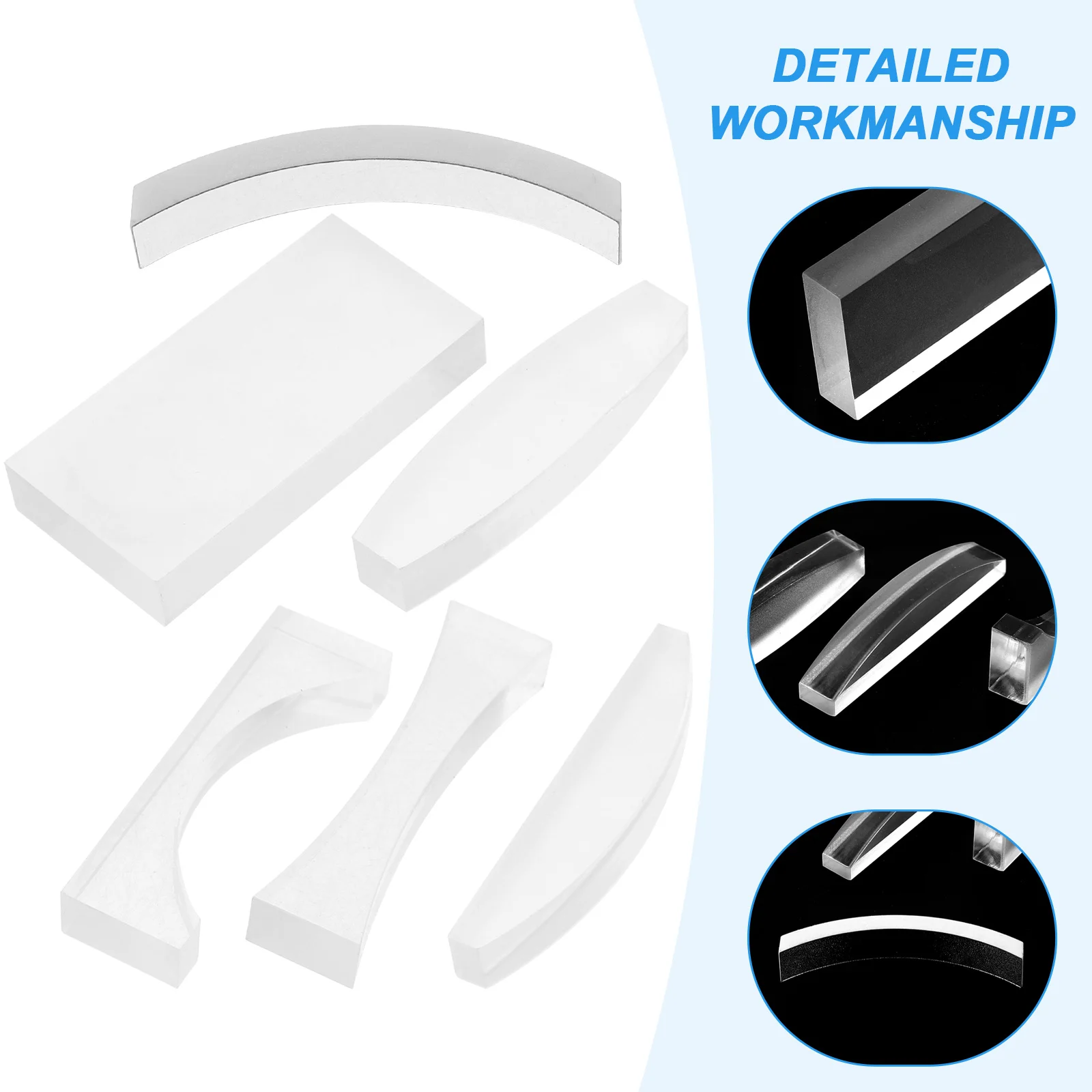 1 Set Physical Optical Concave and Convex Lens Kit for Scientific Experiment Teaching Project Use Durable Glass