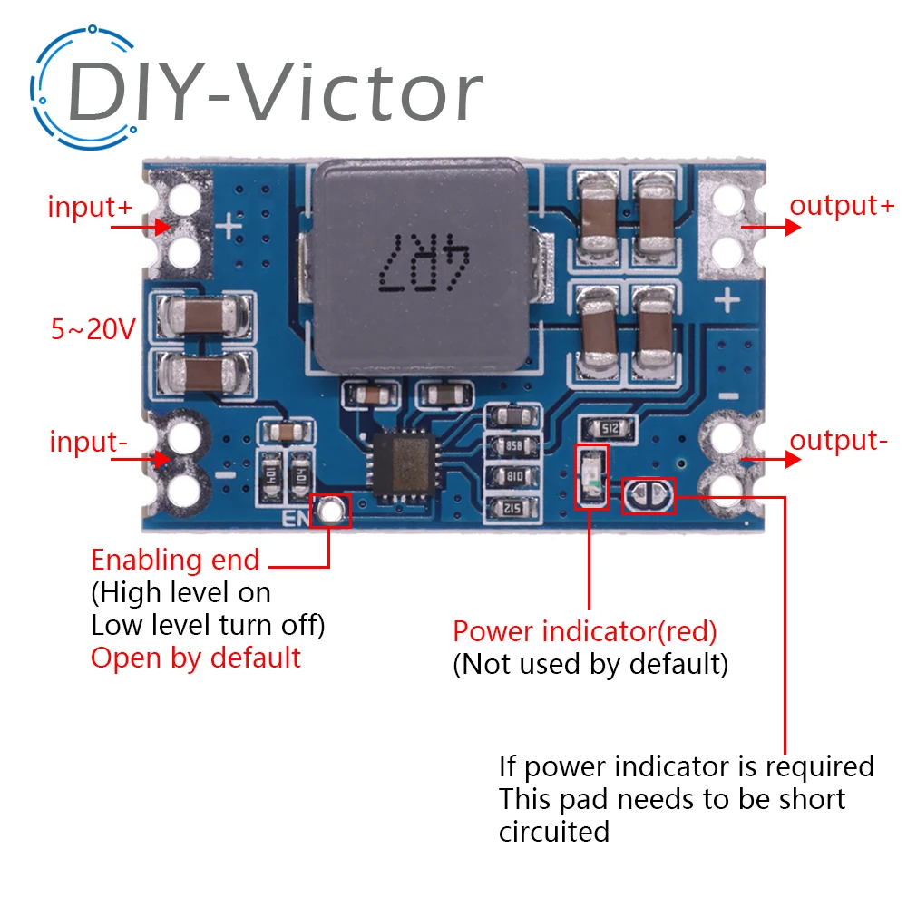 MINI560 DC-DC 3A Buck Step-down Power Supply Module MP1584EN 5V-12V 24V to 5V 3.3V 9V 12V Fixed Output for Arduino Replace LM259