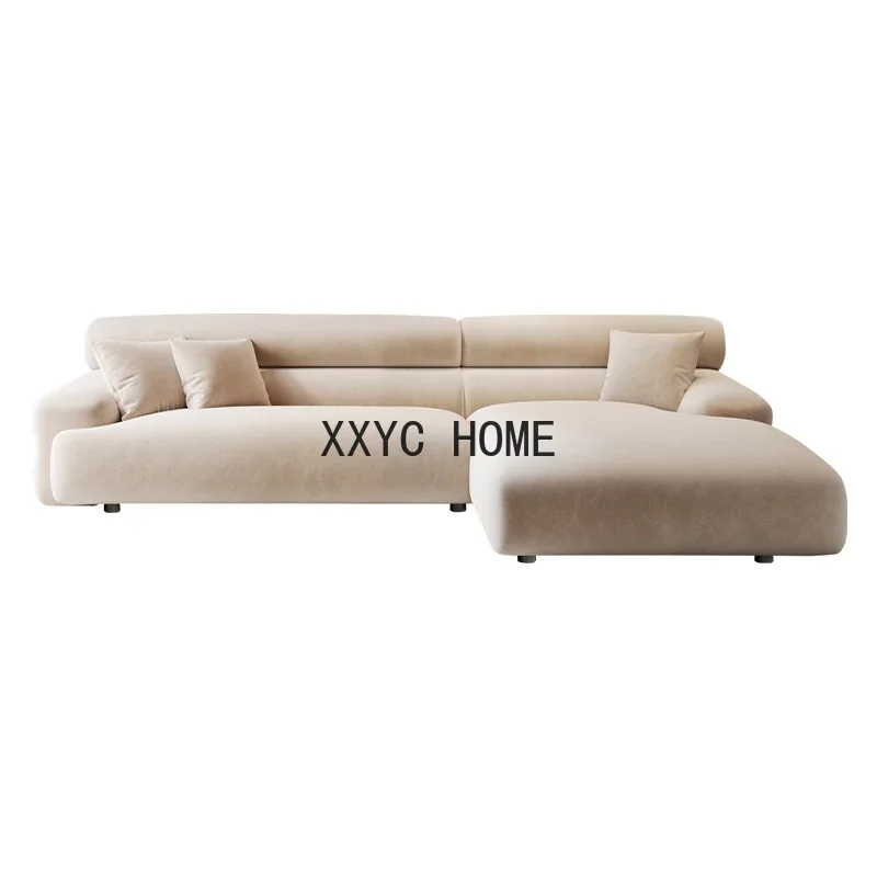 

Cream style toast bread milk velvet noblewoman corner living room simple modern home sofa