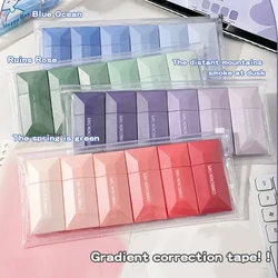WQN 6pcs/pack 5mm*6m Cute Error Correction Tape Student Error Eraser Tape Pen Type School Office Supplies Creative Stationery