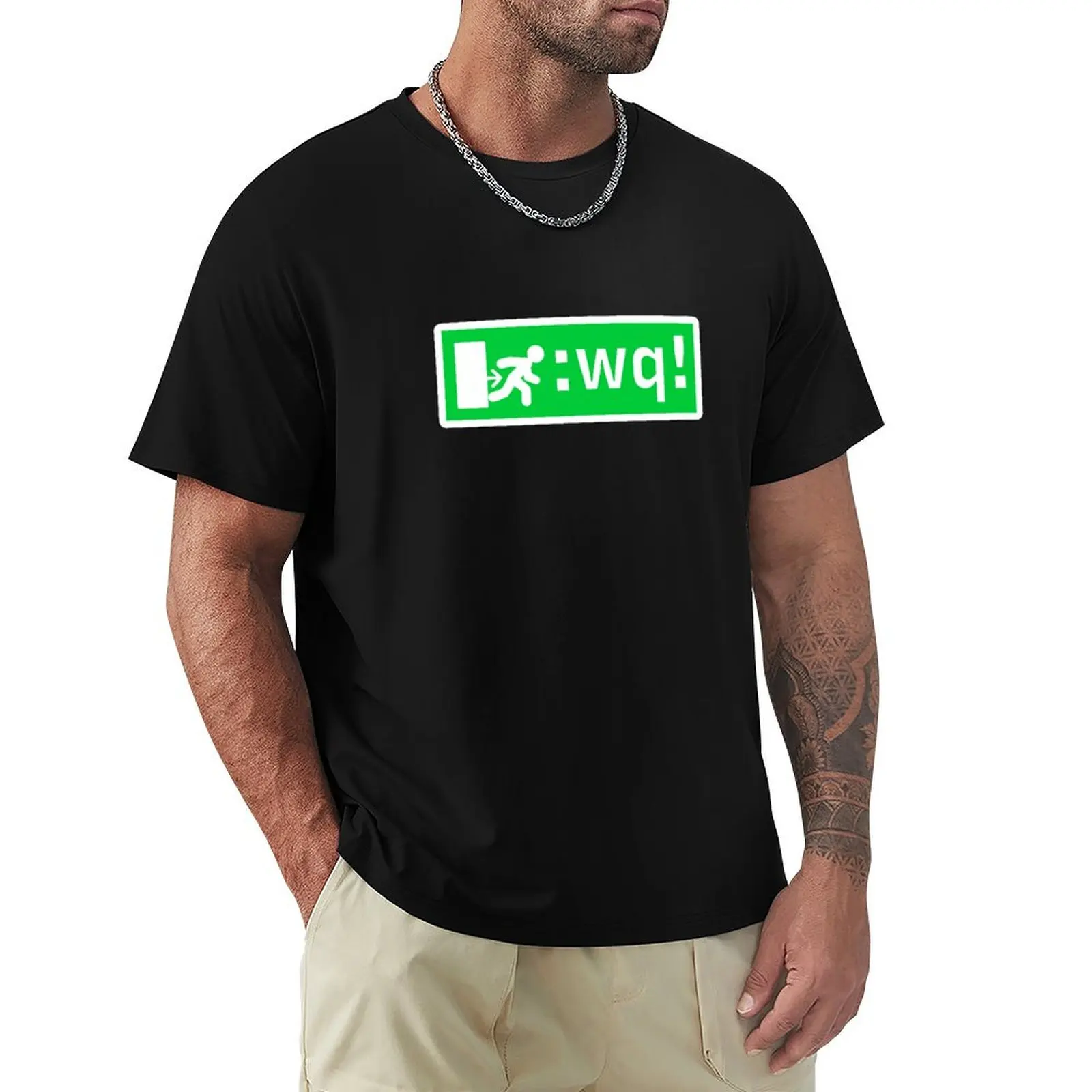 

Exit Vim Sign T-Shirt korean fashion plus size tops shirts men graphic