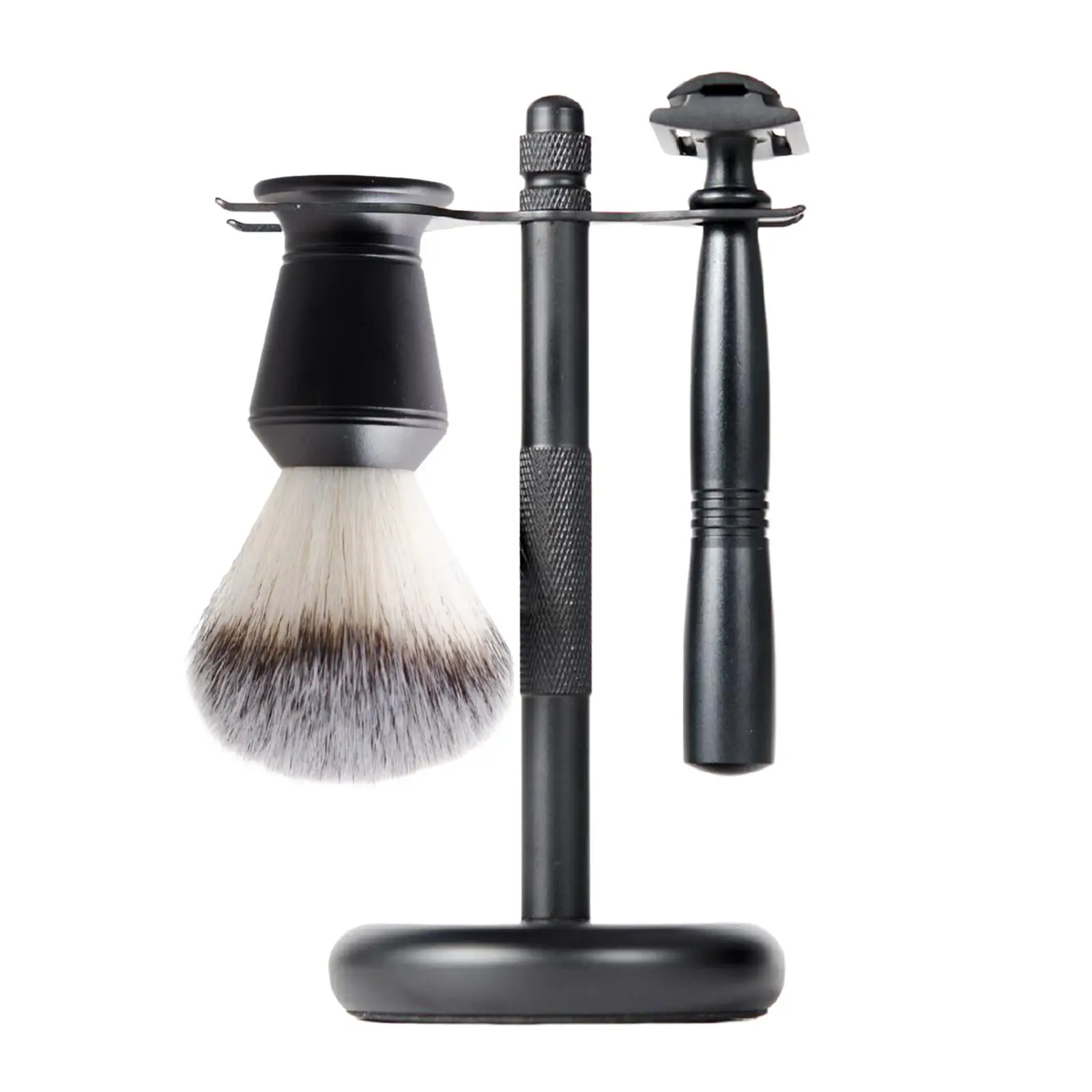 

3x Mens Shaving Kit Elegant Razor+ Stand Holder + Shaving Brush