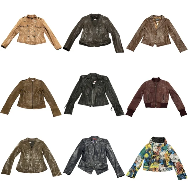 เสื้อโค้ทหนังวินเทจทรงสลิมฟิตสำหรับผู้หญิง แบบซิป สไตล์สตรีท แขนยาว ความยาวปกติ เสื้อคลุมแฟชั่น