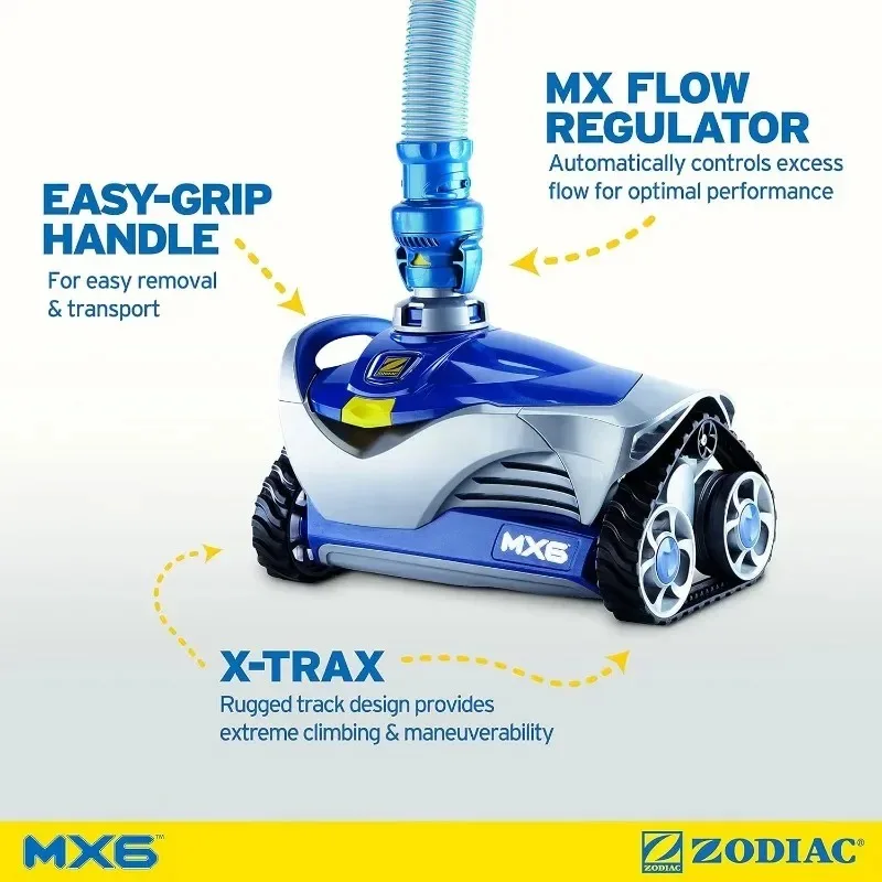 Zodiac MX6-Aspirateur de piscine latéral à aspiration automatique, pour piscines enterrées