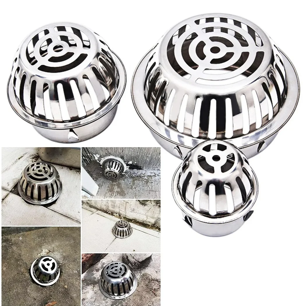 ฝารูระบายน้ำท่อระบายน้ำ Leaf Grille รางกรองป้องกัน Leaf ดักรางสแตนเลสกรองหยุด Leaf ท่อระบายน้ำฝักบัว