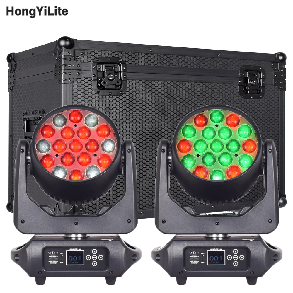 

Availability Of The Flight Cases 2In1 With 19X15W RGBW Led Zoom Lyre Wash Moving Head DJ Lights For Disco Event Show