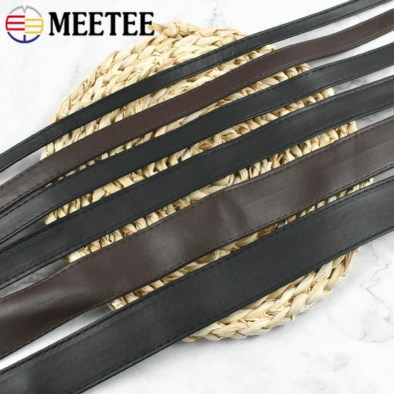 

5/10M 10-30mm PU Leather Ribbon Band Necklace Bracelets Bag Strap Belt Sling Webbing Decorative Lace Cord DIY Sewing Accessories