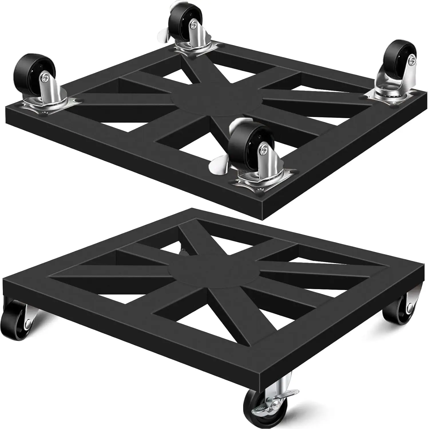 

Усиленная тележка для растений на колесах, квадратная подставка 12 дюймов, блокируемые колеса, выдерживает до 180 кг - 2 шт.