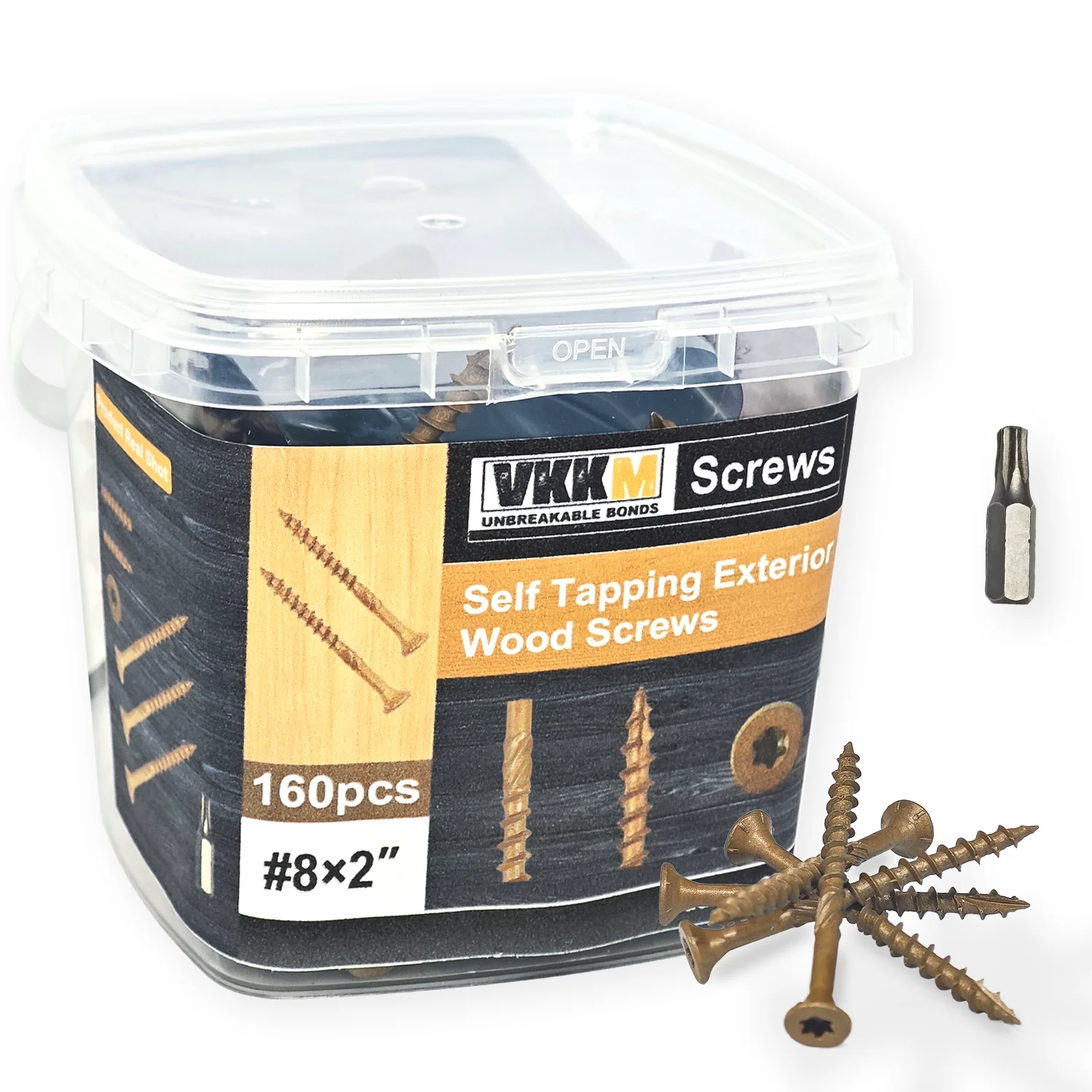 #8 X 2" 160Pcs Tan …