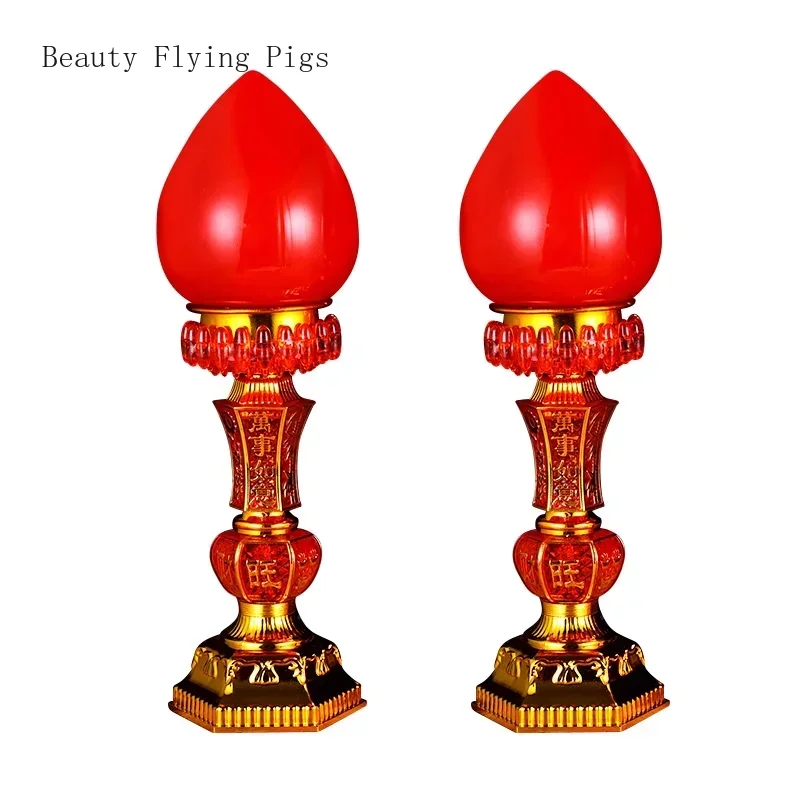 1 Pair of Plastic Candle Holders for Household Living Room Buddha Hall To Provide Buddha Chang  Candle Holder Home Accessories