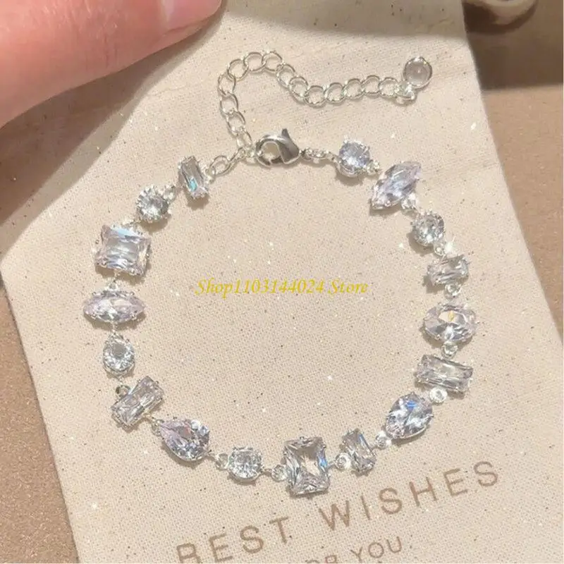 N5KE Adjustable Bracelet With Mixed Geometric Stone Pattern Alloy Fashion Jewelry for Party Looks and Daily Outfit Pairing