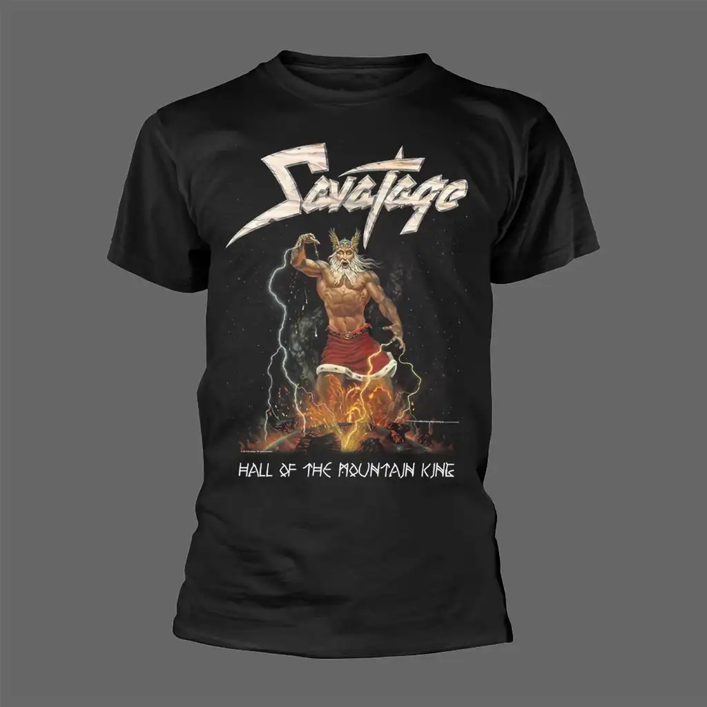 

Savatage - Red Logo Peripheral Pattern Printing Summer Luxury Brand Cotton Men's and Women's T-Shirts Short Sleeves