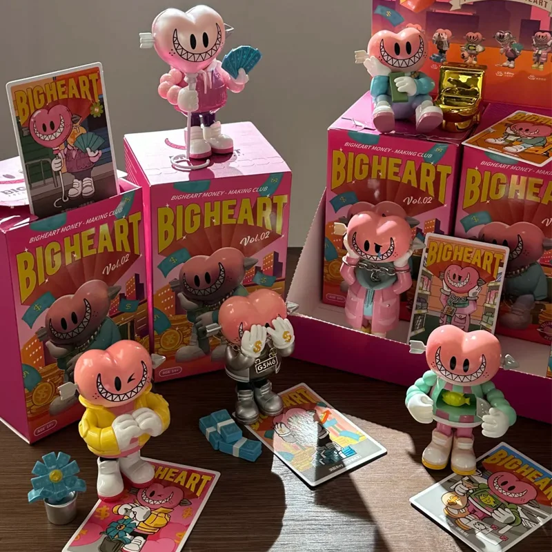 

Серия клуба для демонтажа денег с большим сердцем, слепая коробка Kawaii, модная модель, специальный дизайн в форме сердца, украшение для рабочего стола, коробка-сюрприз, подарки