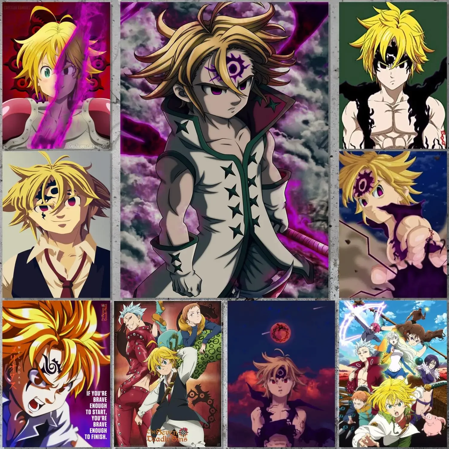 

Плакат meliodas из аниме, холст, художественный плакат и Настенная картина, современный семейный Декор для спальни, плакаты