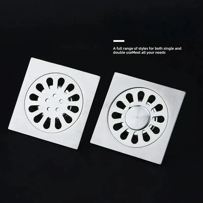 

304 Stainless Circular Floor Drain Deodorizer Shower Drain BathroomSteel Washing Silver Brushed Floor Drain Cover Machine