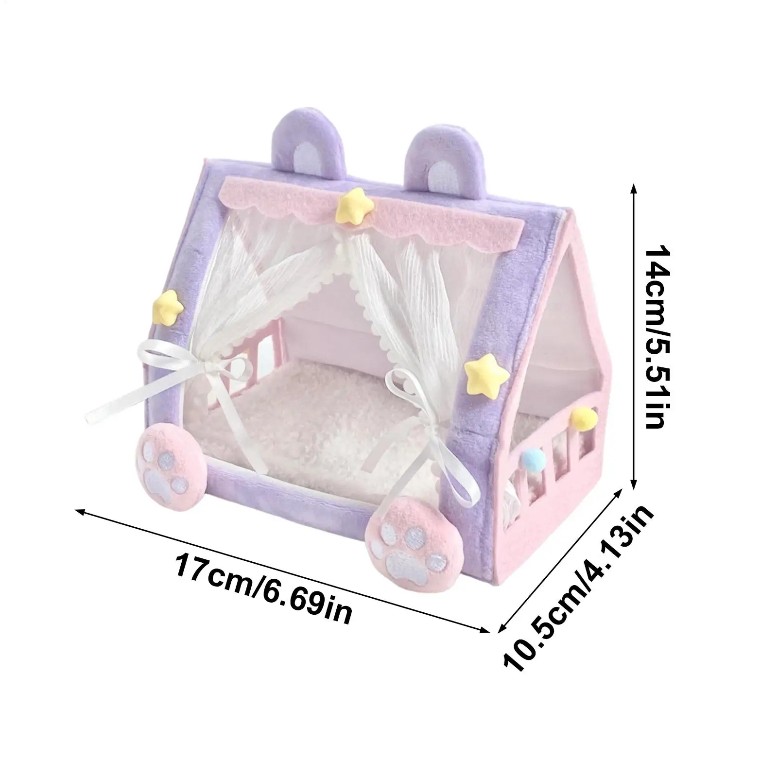Baby Doll Crib Adorable Miniature House Tent Design Toy Cribs For Baby Dolls For GirlToddler Kids Play Nursery Pretend Play Home