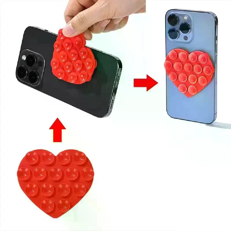 1PC Backed Adhesive Sucker Pad For Fixed Pad Double Side Silicone Suction Pad For Mobile Phone Fixture Suction Cup