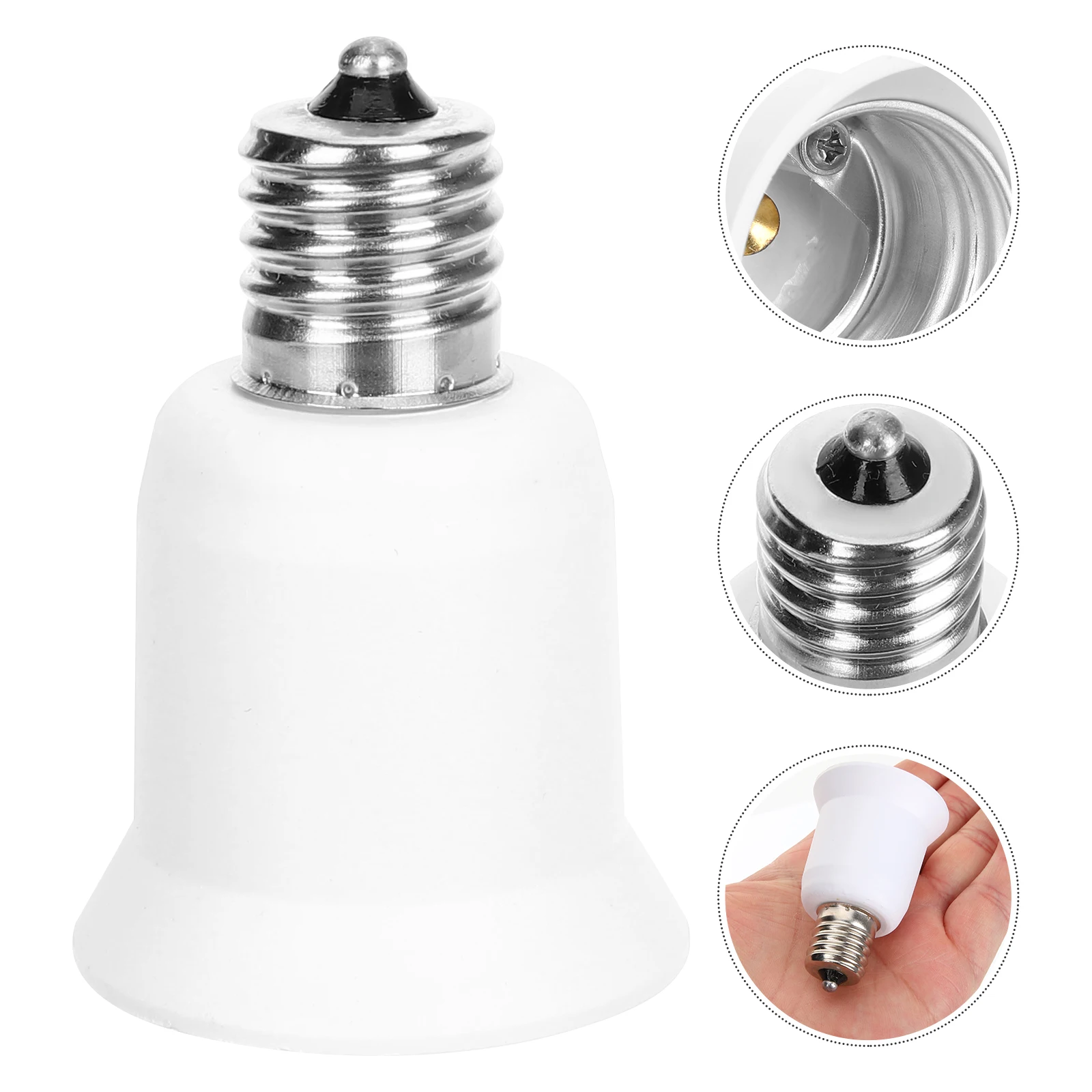 

5pcs Lamp Holder Adapter E17 to E26 Light Converter Socket Screw Bulb Accessories Lighting Attachments for Home
