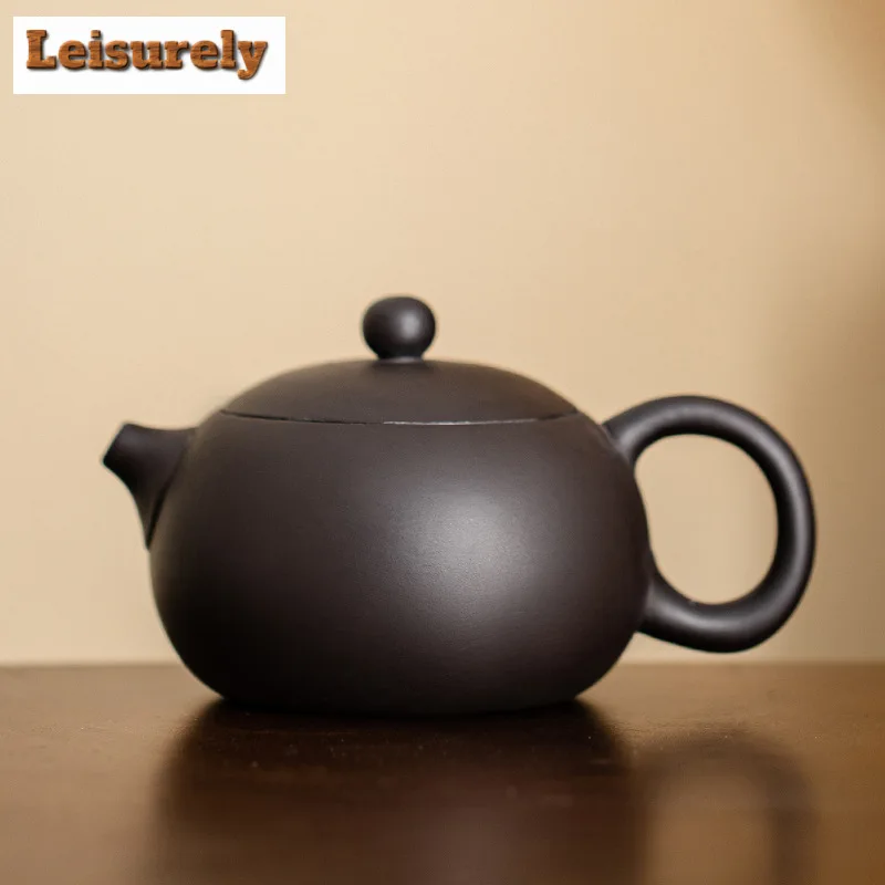 200ml Creative Fengming Purple Clay Teapot Handmade Xishi Zisha Pot Tea Ball Hole Filtration Beauty Kettle Kung Fu Tea Set Gifts