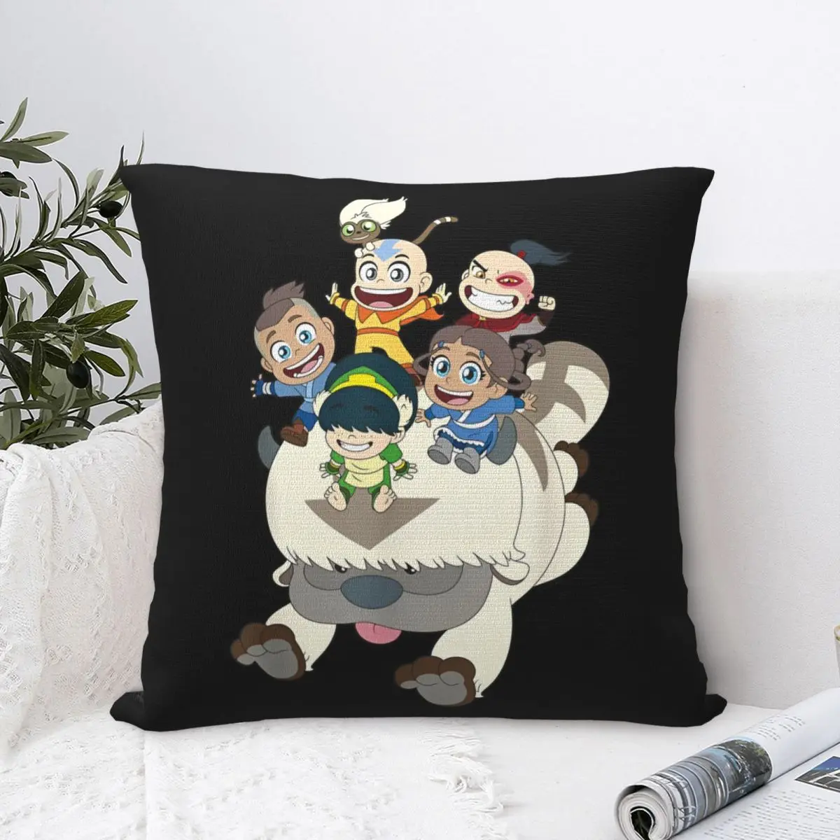 The Last Airbender Group Chibi Appa Pillow Case Anime Cushion Covers Novelty Zipper Decor Pillowcover for Home 18