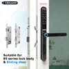 YRHAND 방수 지문 TTLock 블루투스 앱 RFID 카드 코드, 키리스 전자 스마트 문짝 잠금 장치, 알루미늄 유리 슬라이딩, IP66 2