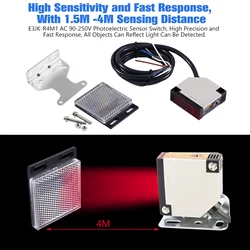 Specular Reflection Photoelectric AC 90‑250V 3A E3Jk R4M1 Sensor Switch