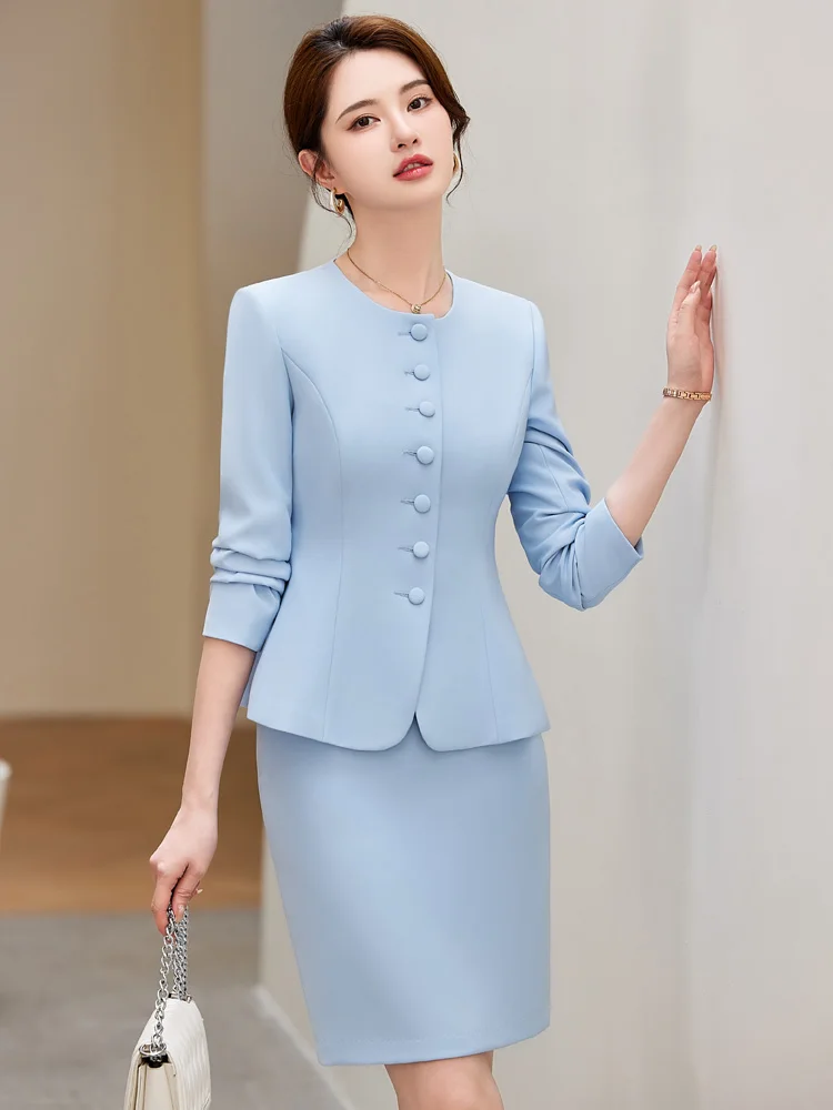 Rosa Anzug-Set für Damen, 2024, neue Herbst-High-End-Arbeit, orm für Hotel, Rezeption, Beau Therapeut, Juweliergeschäft