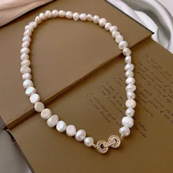 100% Natural Baroque Freshwater Pearl 14K Gold Filled Elegant Female Chains Necklace Jewelry For Women Mother's Day Gifts
