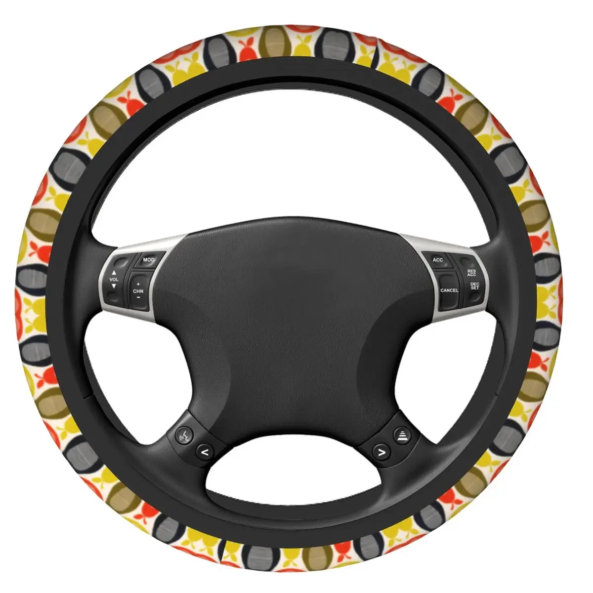 Pears Orla Kiely Car Steering Wheel Cover 38cm Anti-slip Designer Steering Wheel Protective Cover Steering-Wheel Accessories