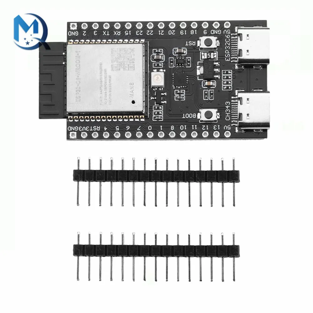 ESP32-C6 WiFi Bluetooth Development Board Core Board Onboard ESP32-C6-WROOM-1 Module Dual TYPE-C