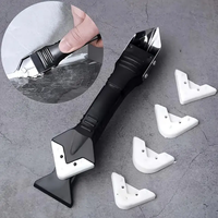 Multifunctional Silicone Glue Spatula, Ceramic Tile Angle Beauty Seam Removal Knife/metal Head 5-in-1 Silicone Seam Sealing Tool