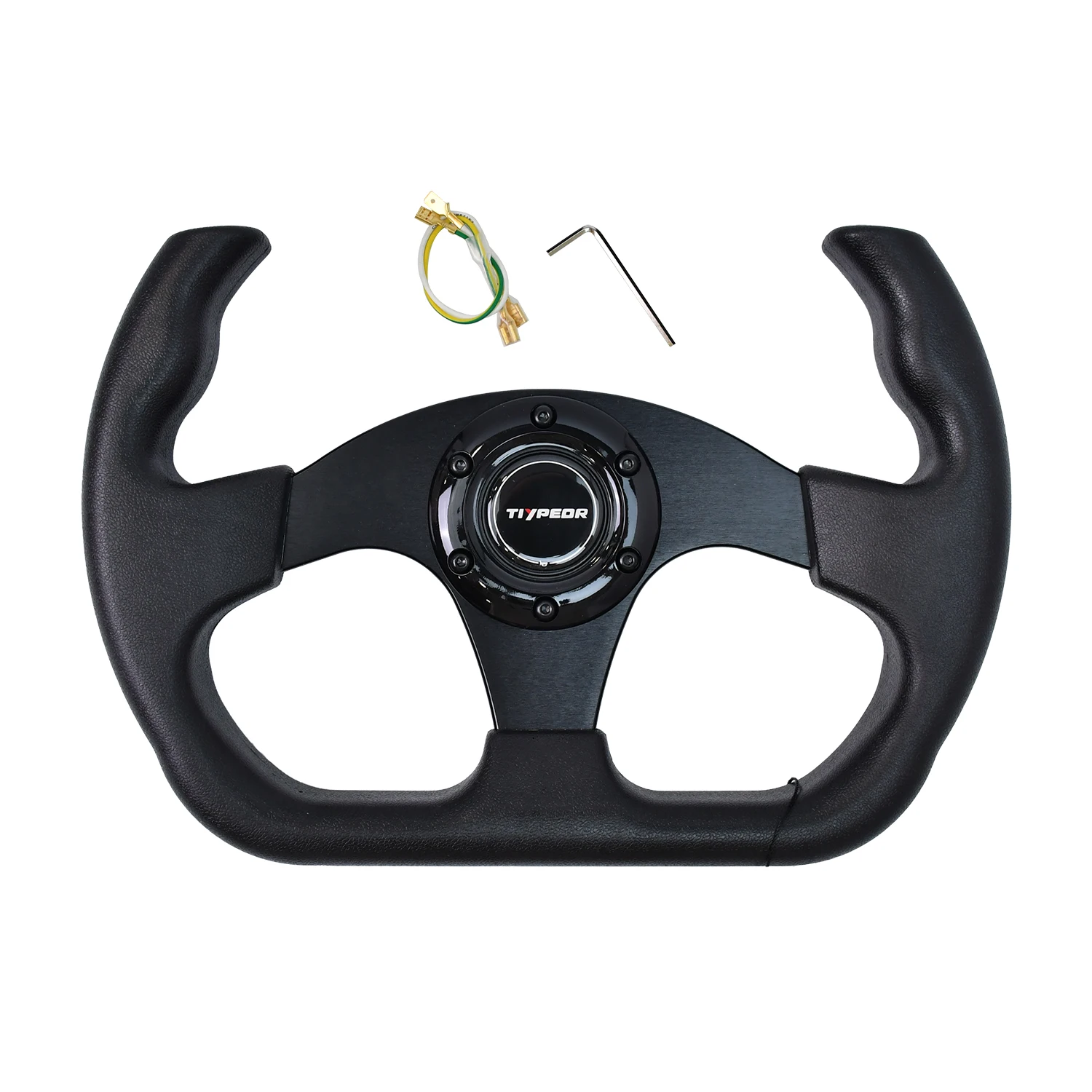 

Universal PU Sport Racing 13Inch 330mm Flat Drift D-Type Steering Wheel