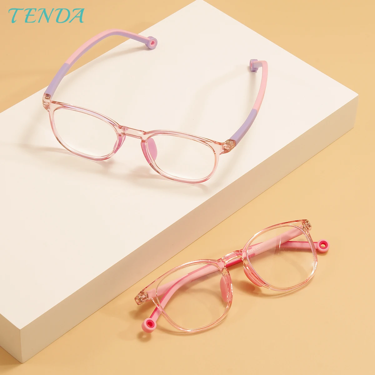 Kids Boy Girl Flexible Light Glasses Frame Square Full Rim Large Diopter Spectacles For Medical Optical Prescription Lenses