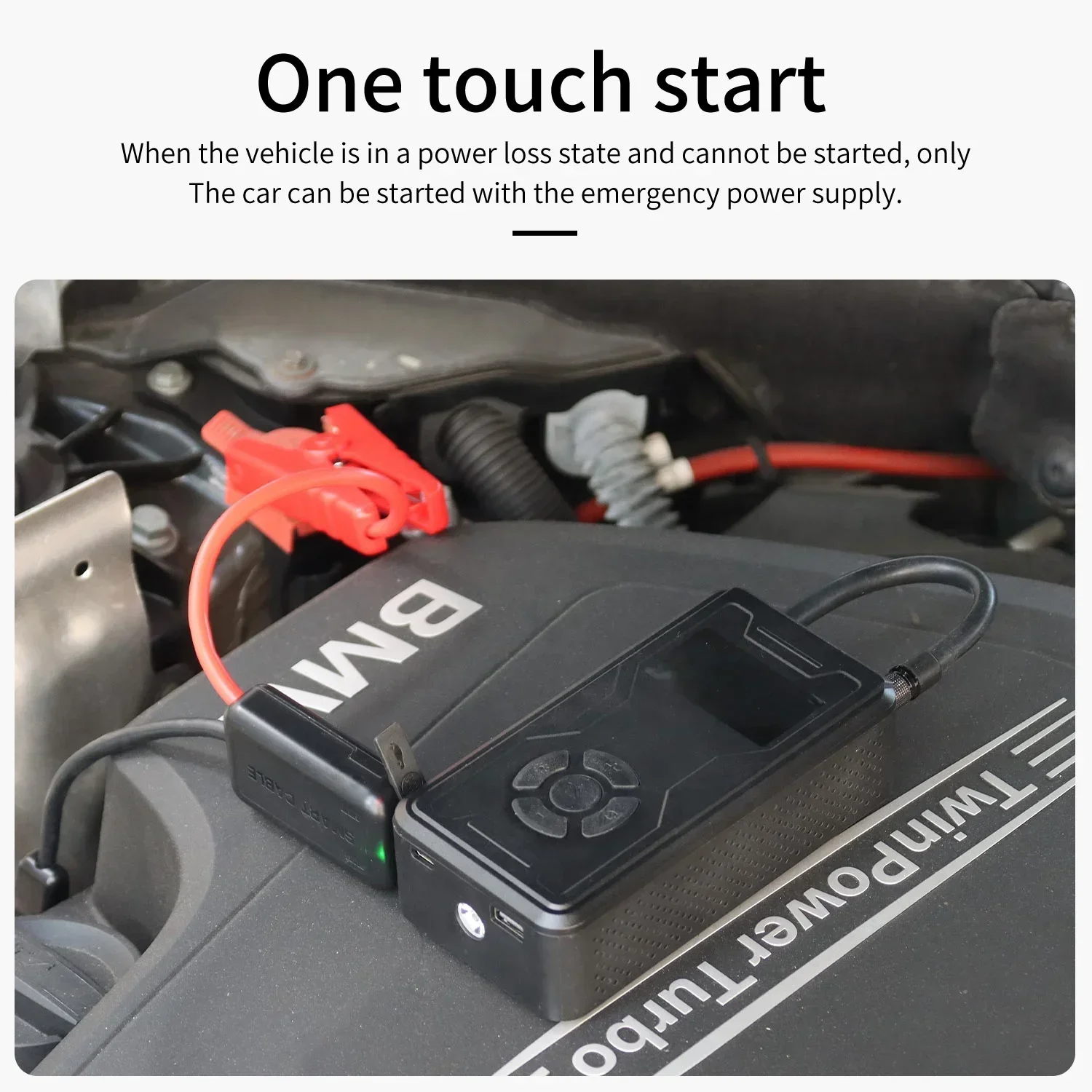 

car accessories Emergency Car Jump Starter Air Compressor Fast Inflation Electric Portable Tire Inflator Car Air Pump