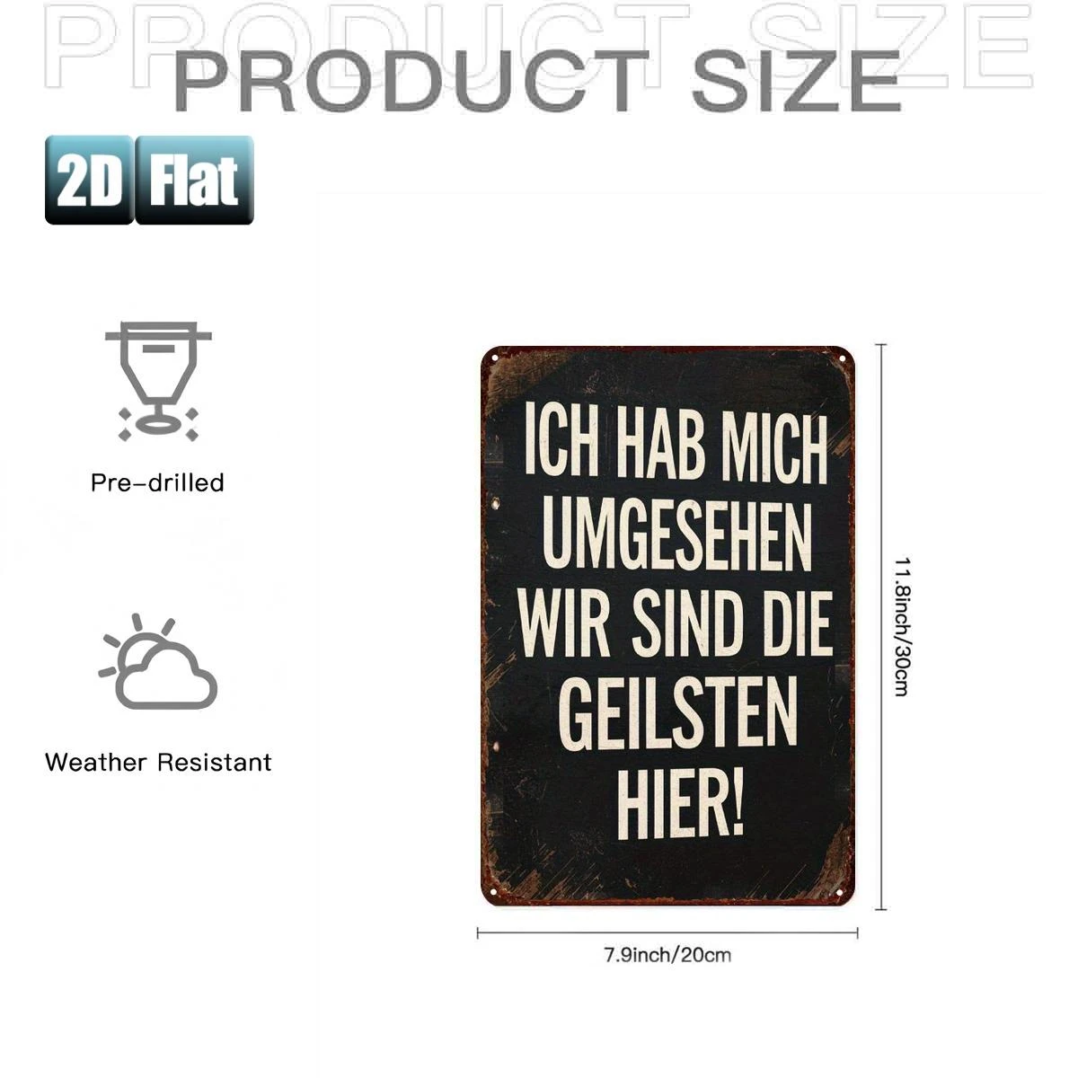 2D Flat, [2D Flat]2D Flat, 1pc Retro Metal Sign Wall Decor I'Ve Looked Around - We'Re Coolest Here Suitable Room, Restaurant, Ba