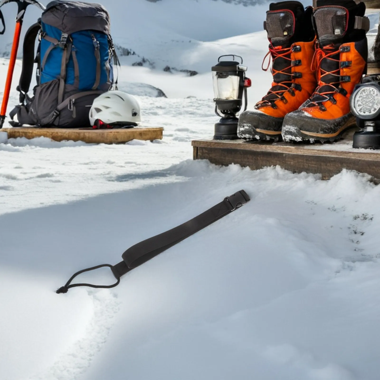 

4Pcs Ski Carry Strap Set Heavy Duty Abrasion Resistant Snowboard Leash for Secure Transport and Easy Storage Outdoor Winter