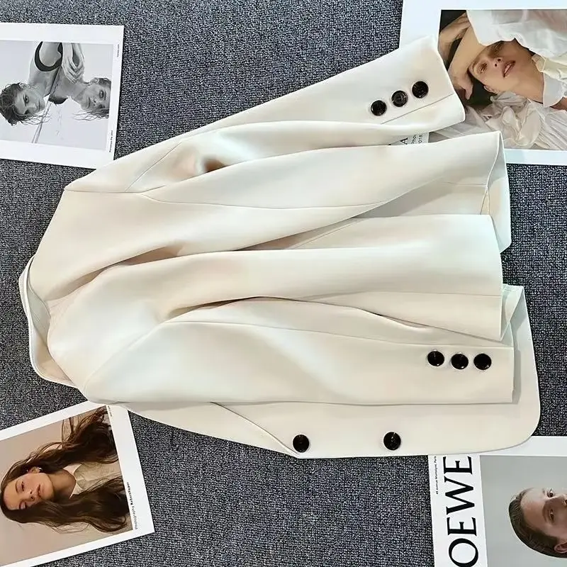 

Корейский студенческий весенне-осенний темпераментный костюм, пальто для женщин, студентов, свободный крой, куртка средней длины для отдыха