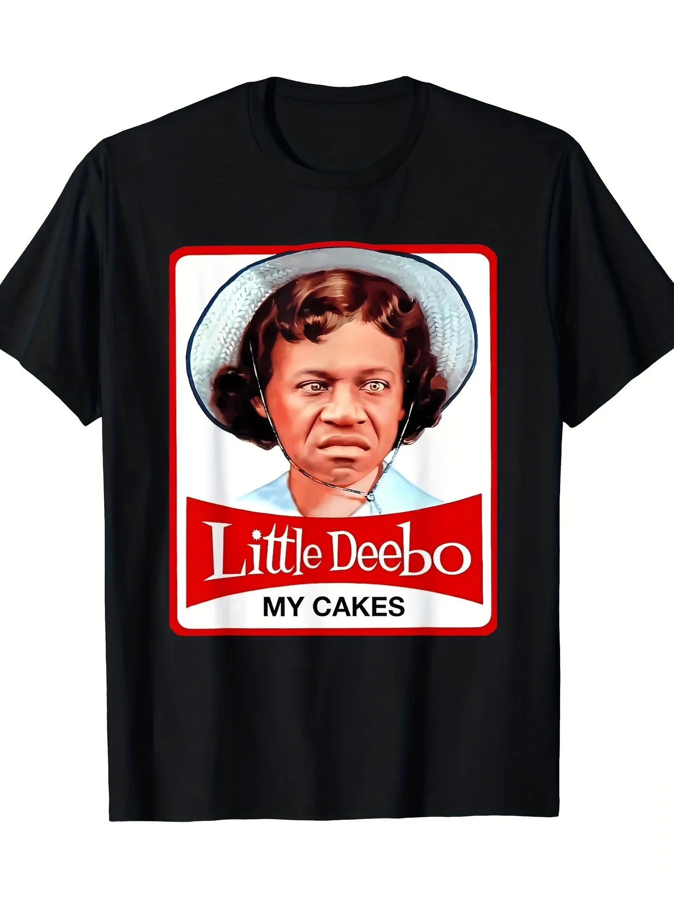 Men'S Little Deebo Graphic T-Shirt - a Funny Casual Streetwear Piece Featuring a Black Design That Says 'Little Deebo My Cakes',