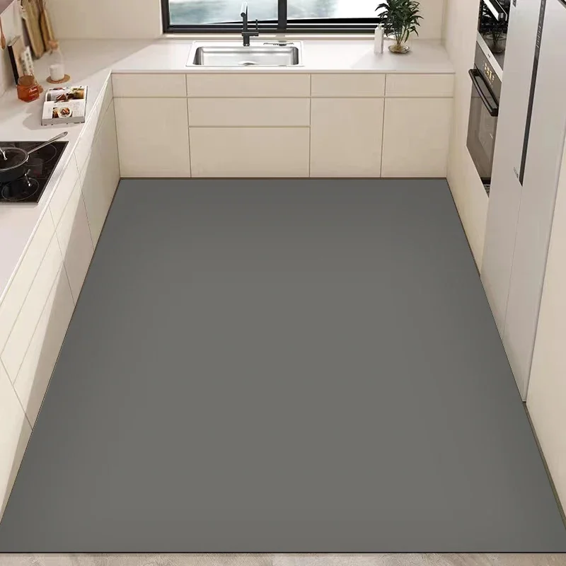 

Mat for Kitchen Carpet, PVC Leather Rug, Waterproof, Non-slip, Large Area Rugs, Solid Color Foot Mats 주방 카펫 Alfombra De Cocina