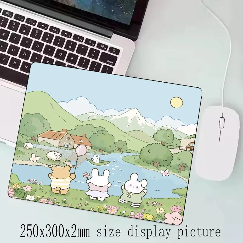 Cute Mouse Pad Kawaii Rabbit Mousepad Multiple sizes Pc Gamer Small Mouse Mats Gaming Accessories Computer Desk Mat Keyboard Pad