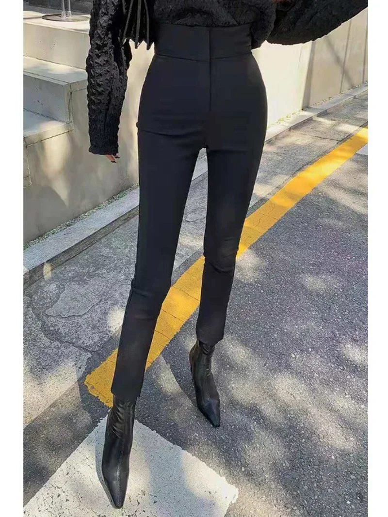 

Women Wild Pantalones Mujer Sexy Y2k Pants Streetwear Denim Jeans Flare Slim Fit Elastic High Waist Black Pencil Pant