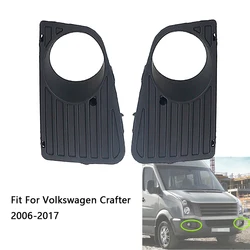 Front Bumper Fog Light Cover Grille Black Left Right for Volkswagen Crafter 2006-2017 2E0807675 2E0807676