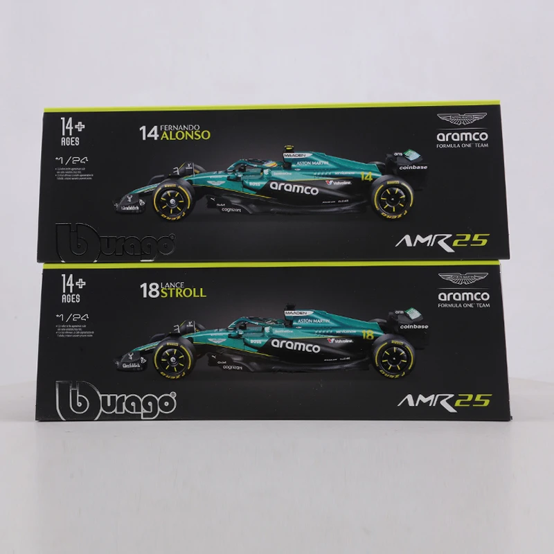 Buargo 1:24 F1 Racing Car Aston Martin AMR25 Formula ONE TEAM Alloy Model Car view 3