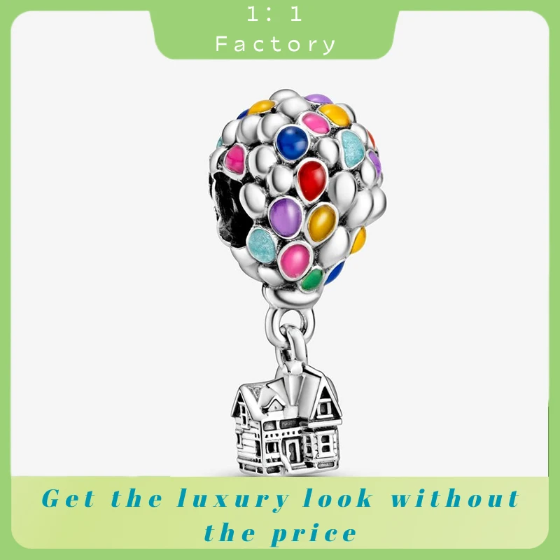 Disney Pixar's Up House & Balloons Charm Beads for Women: 925 Silver, Fit Pandora Original, Hot - Sale Gift