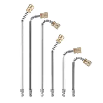 Pressure Washer Extension Wand With 1/4" Quick Connector Lance Spear With Curved Head Rod