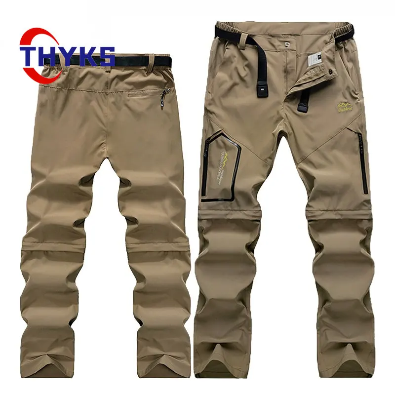 Men Pants Hiking Camping Outdoor Elasticity Quick Dry Ultra-light UV Proof Detachable Sports Hunting Climbing Waterproof Pants